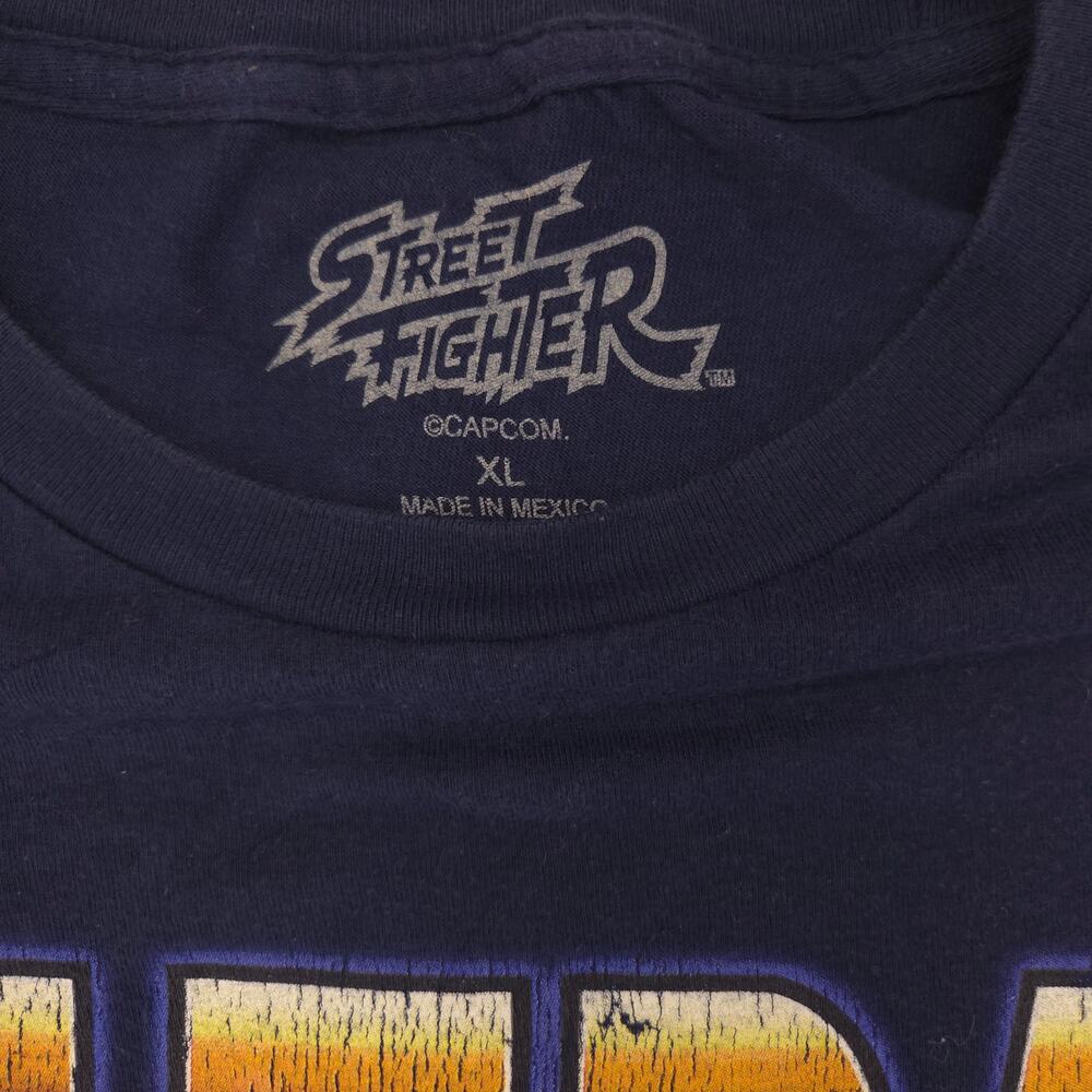 Street Fighter 2 Video Game Crew Neck Short Sleeve T Shirt Mens Size XL Navy - Picture 3 of 9